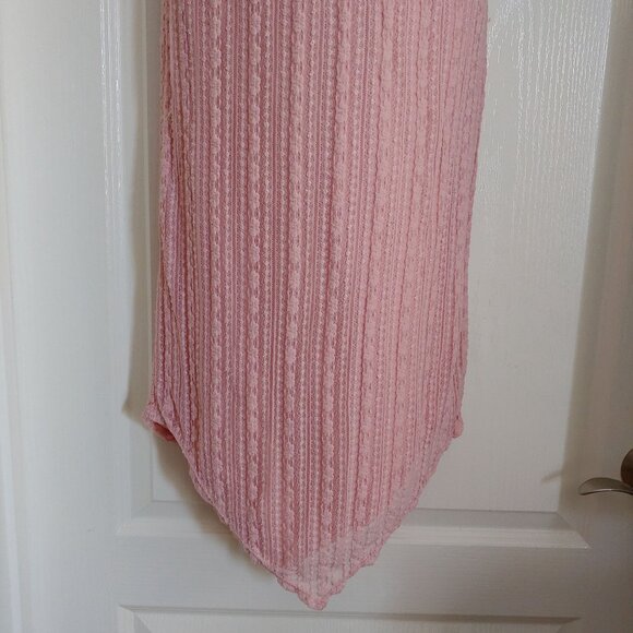 Y2k Womens Empire Cottage Fairy Asymmetrical Mid Dress Pink M - Picture 5 of 16